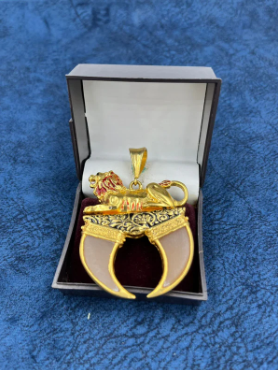 1 Gram Gold Plated Dull Lion Nail Pendant for Men