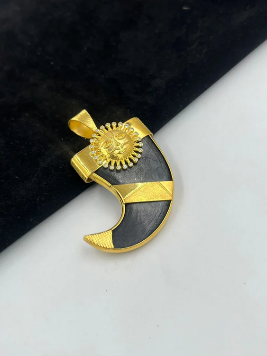 1 Gram Gold Plated Dull Lion Nail Pendant for Men